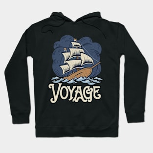 Ship Sailing Through The Deep Blue Sea Storm Hoodie